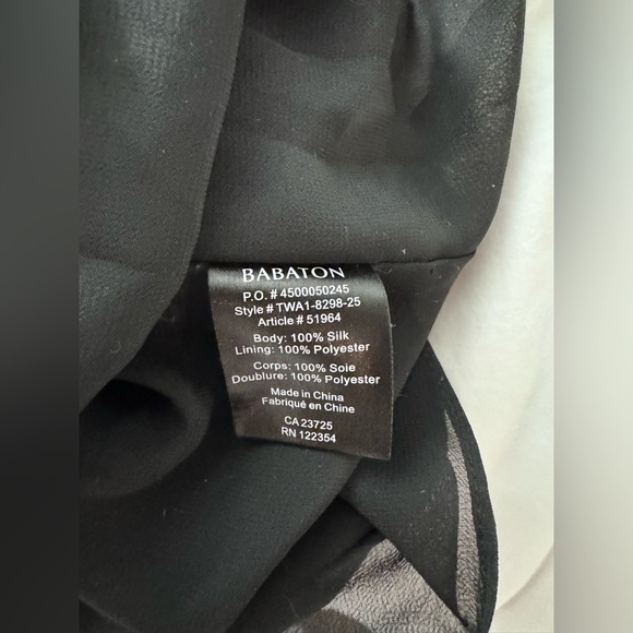 Aritzia Babaton 100% Silk Romper Black Size XXS NWOT - Picture 7 of 7